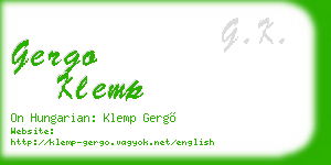 gergo klemp business card